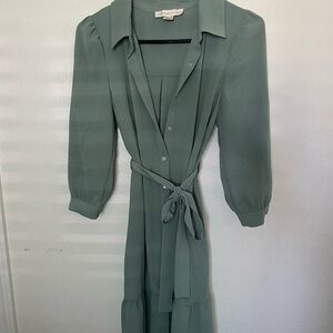 Green Tie-Front Dress – Monteau Los Angeles